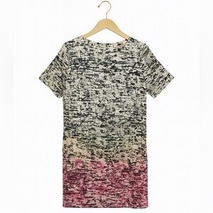 Dalia for Anthropologie Women's Patterned Shift Dress Size 6 Back Zip Close